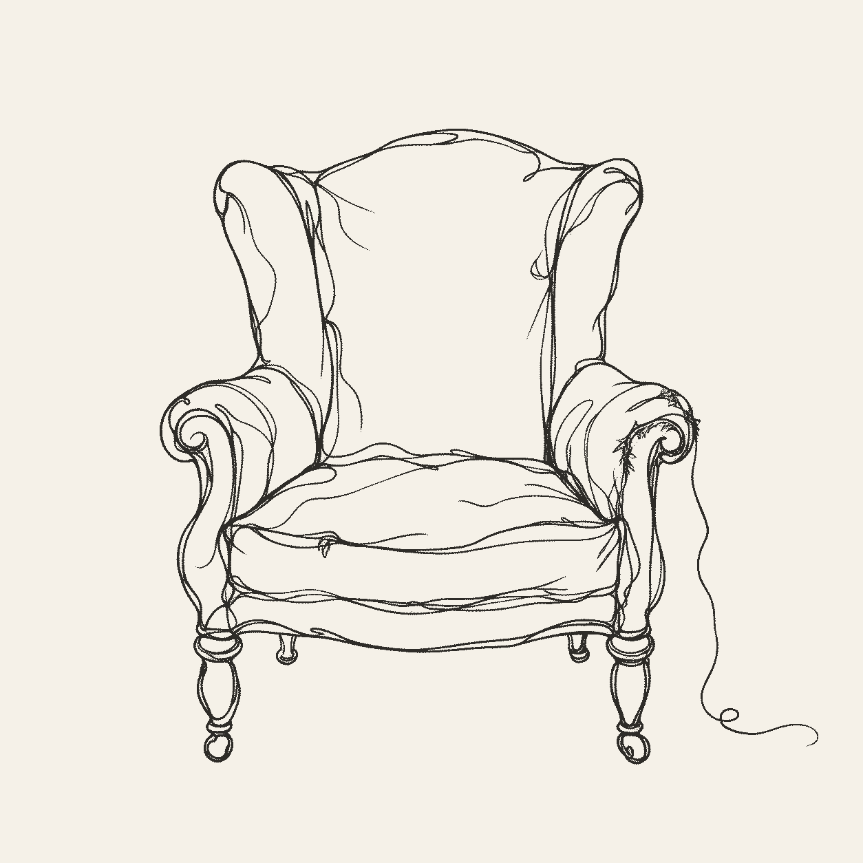 Ink illustration for The Present from the Past