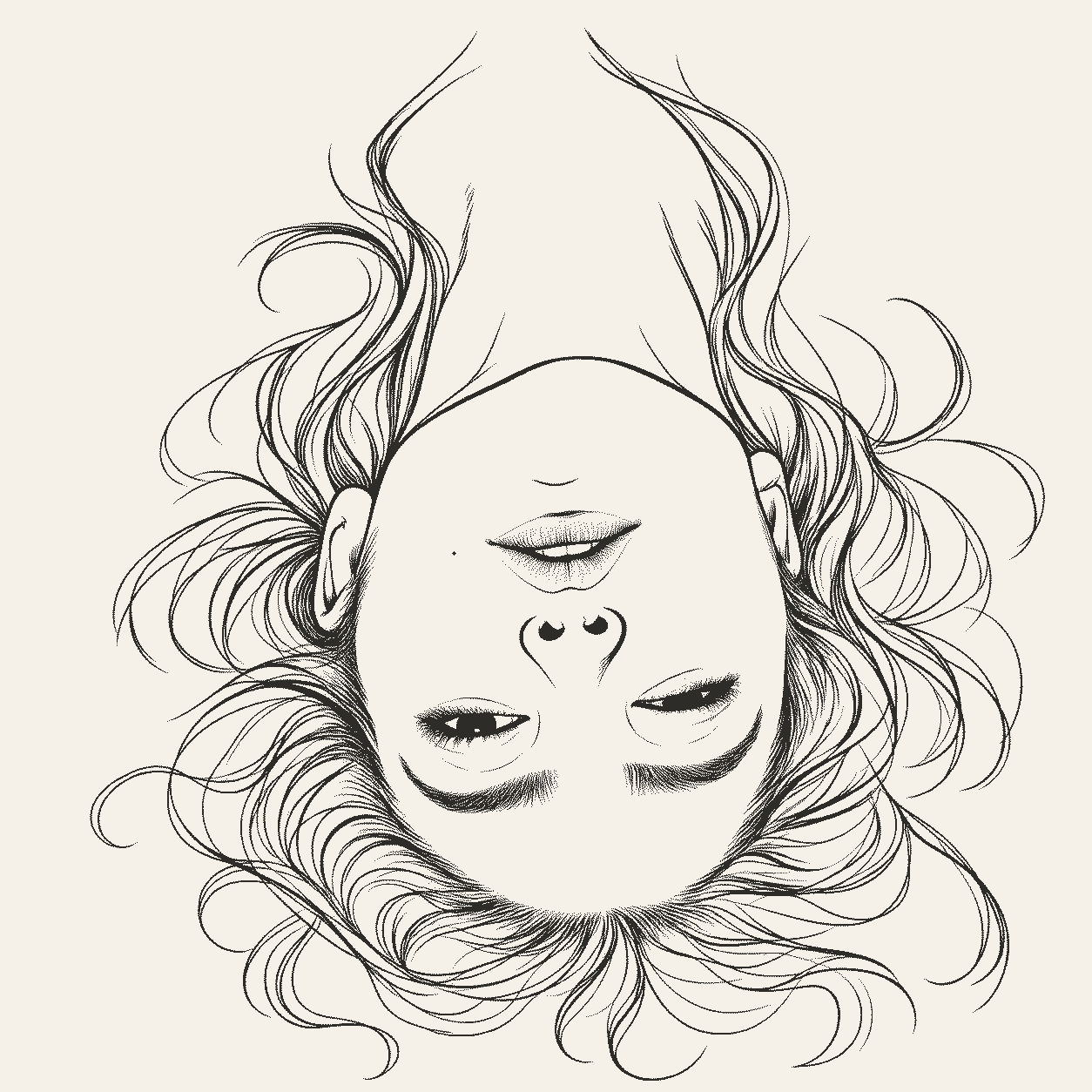Ink illustration for The Hands of Ella DuJardin